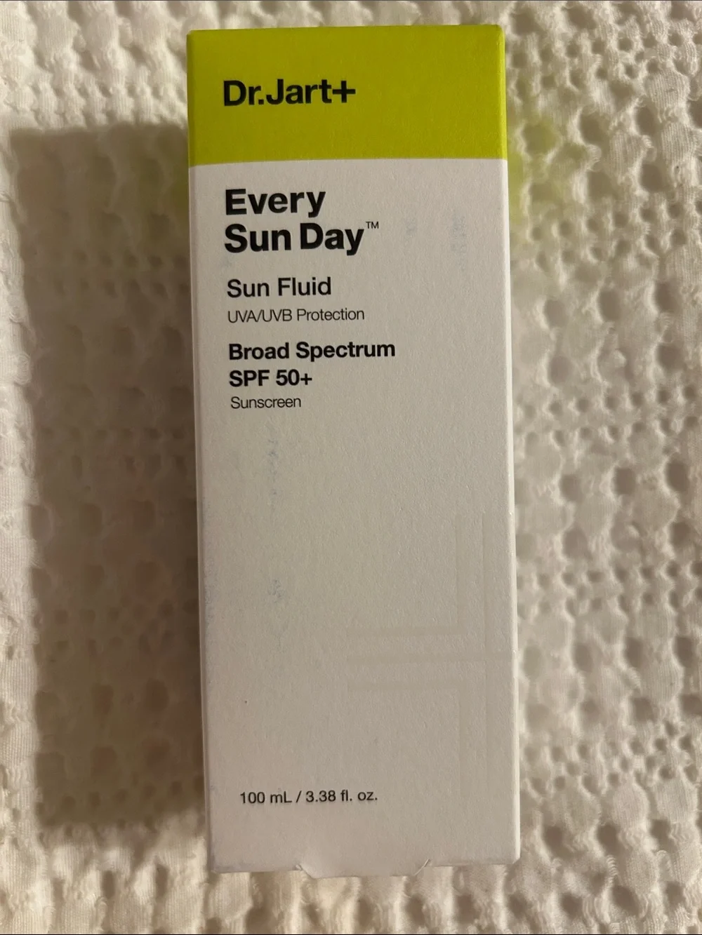 Korean Skincare Dr Jart+ Every Sun Day Sun Fluid SPF 50+ White with Lime Accent
